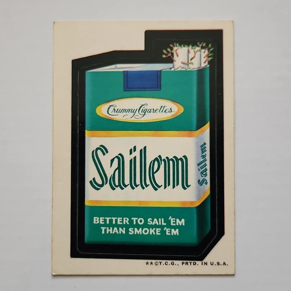 ✨ Vintage 1973 Topps Wacky Packages Sailem Sticker trading card collectible